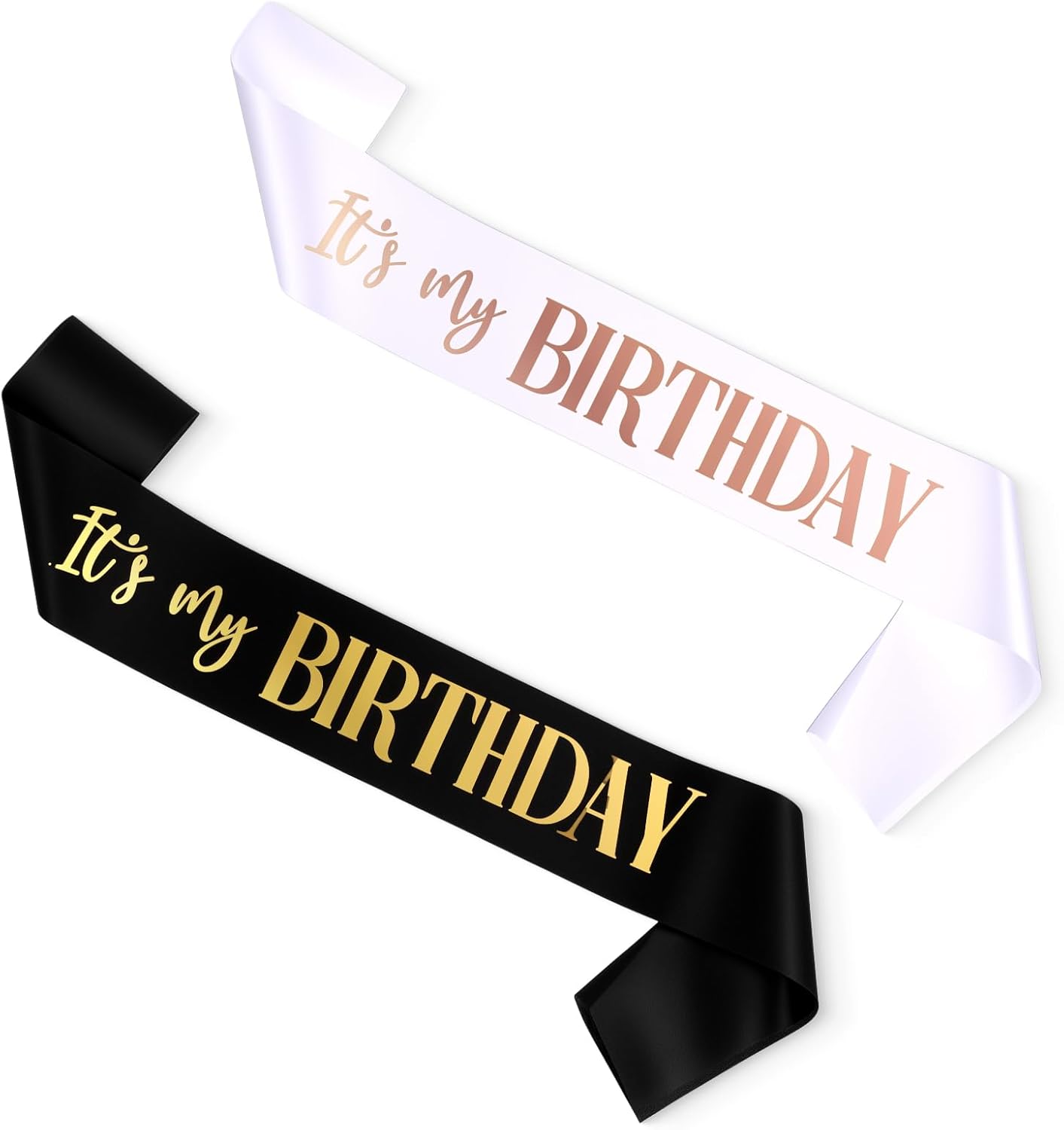 Birthday Sash 2 Packs for Women Girls Boys Party Favors