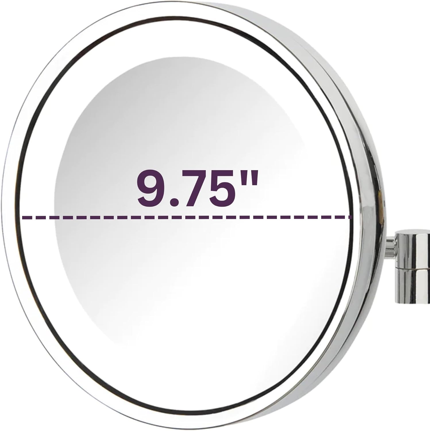 JERDON 5X Magnification Wall-Mount Makeup Mirror