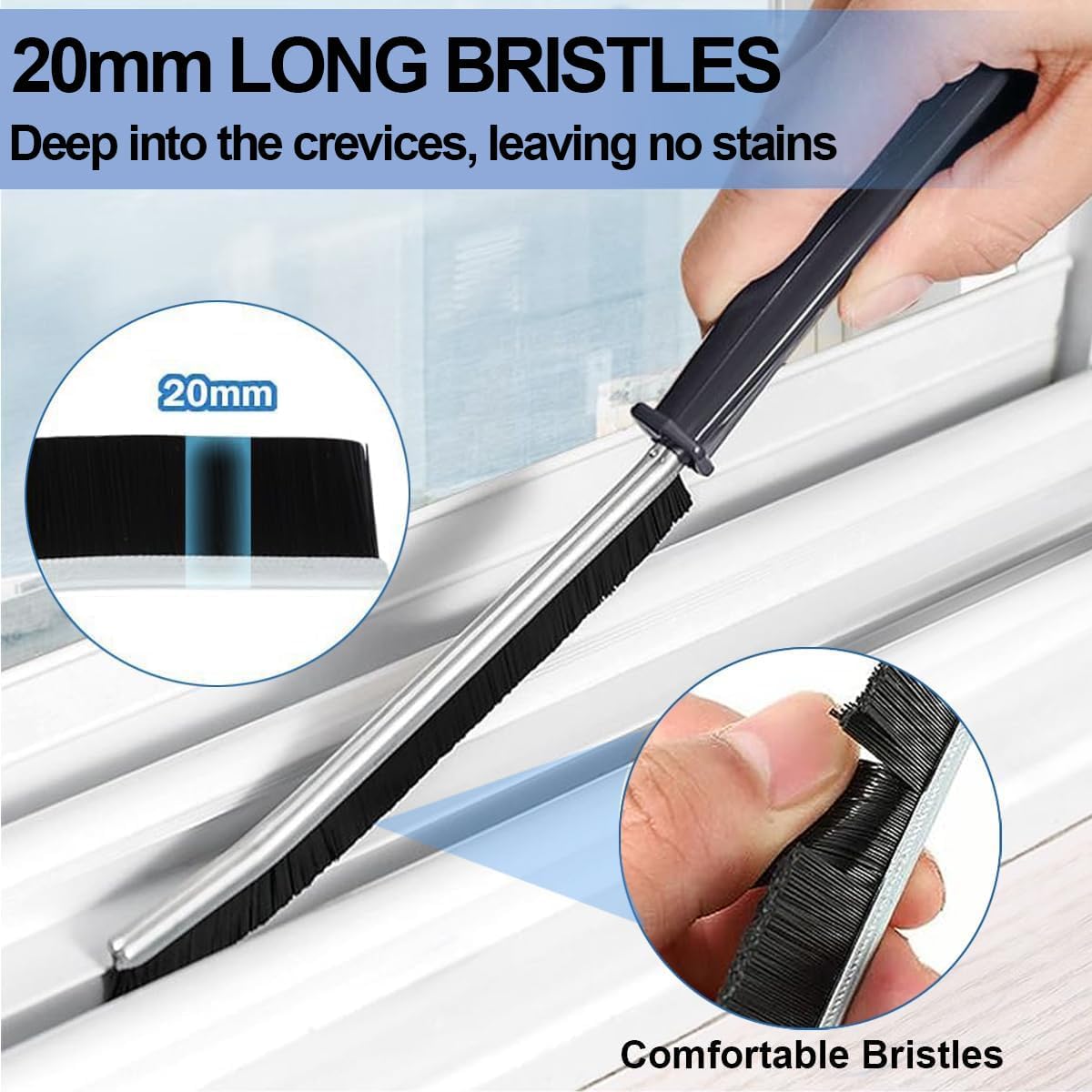 4 Pcs Hard Bristle Crevice Cleaning Brush Set