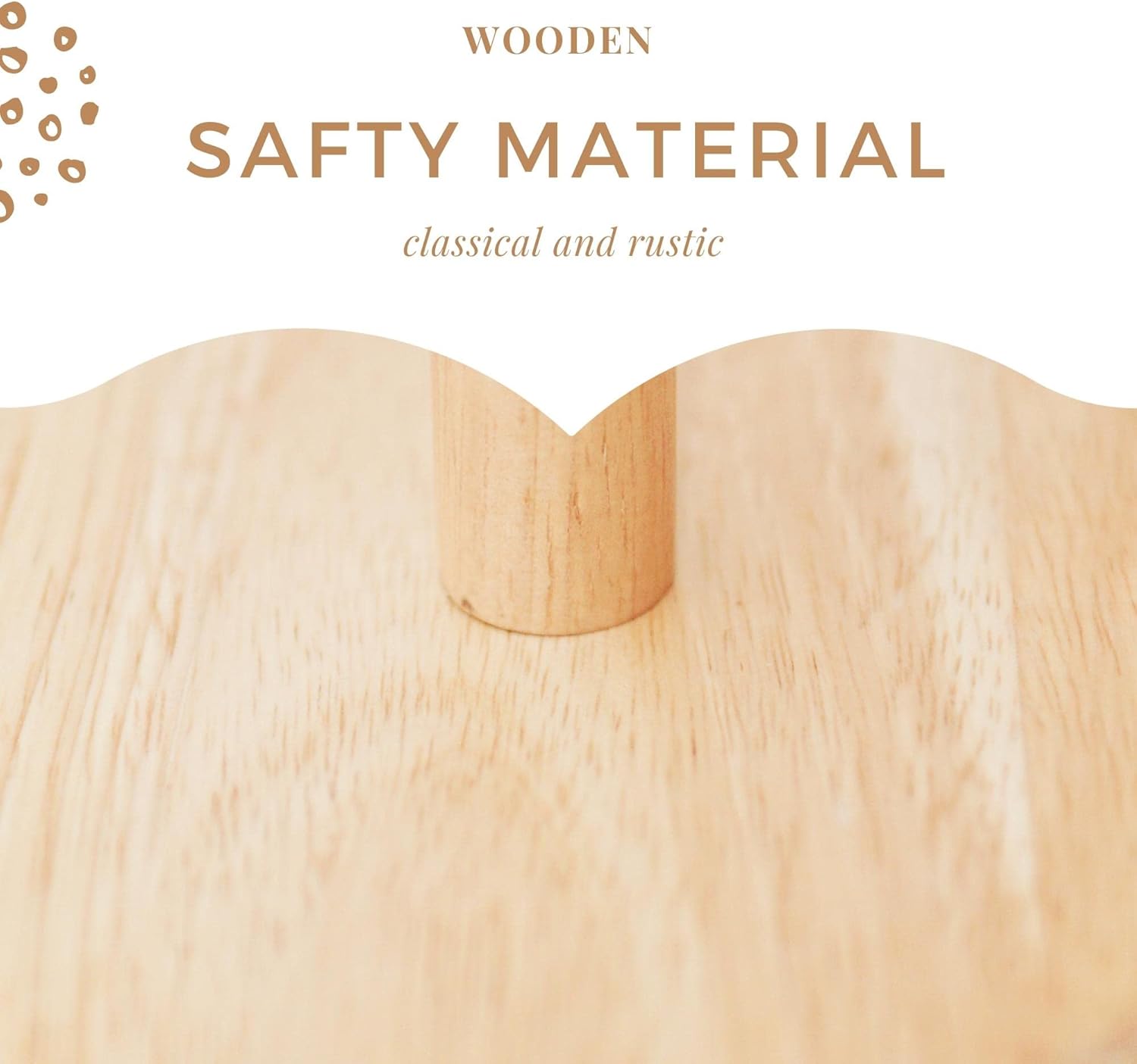 E-ROOM TREND Paper Towel Holder Large Base 7 Inch Wooden Natural