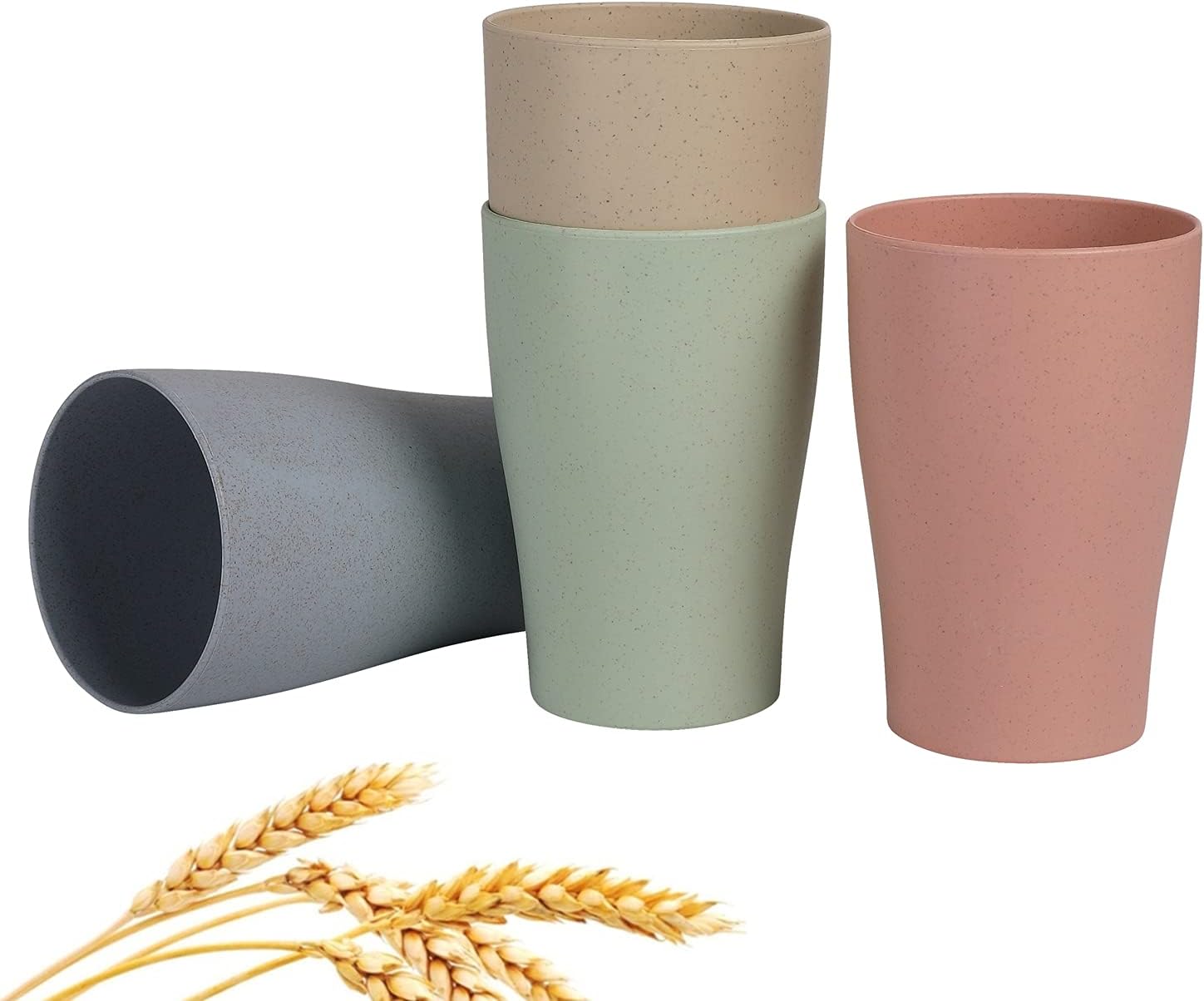 WANBY 8 Pcs Wheat Straw Drinking Cups Set