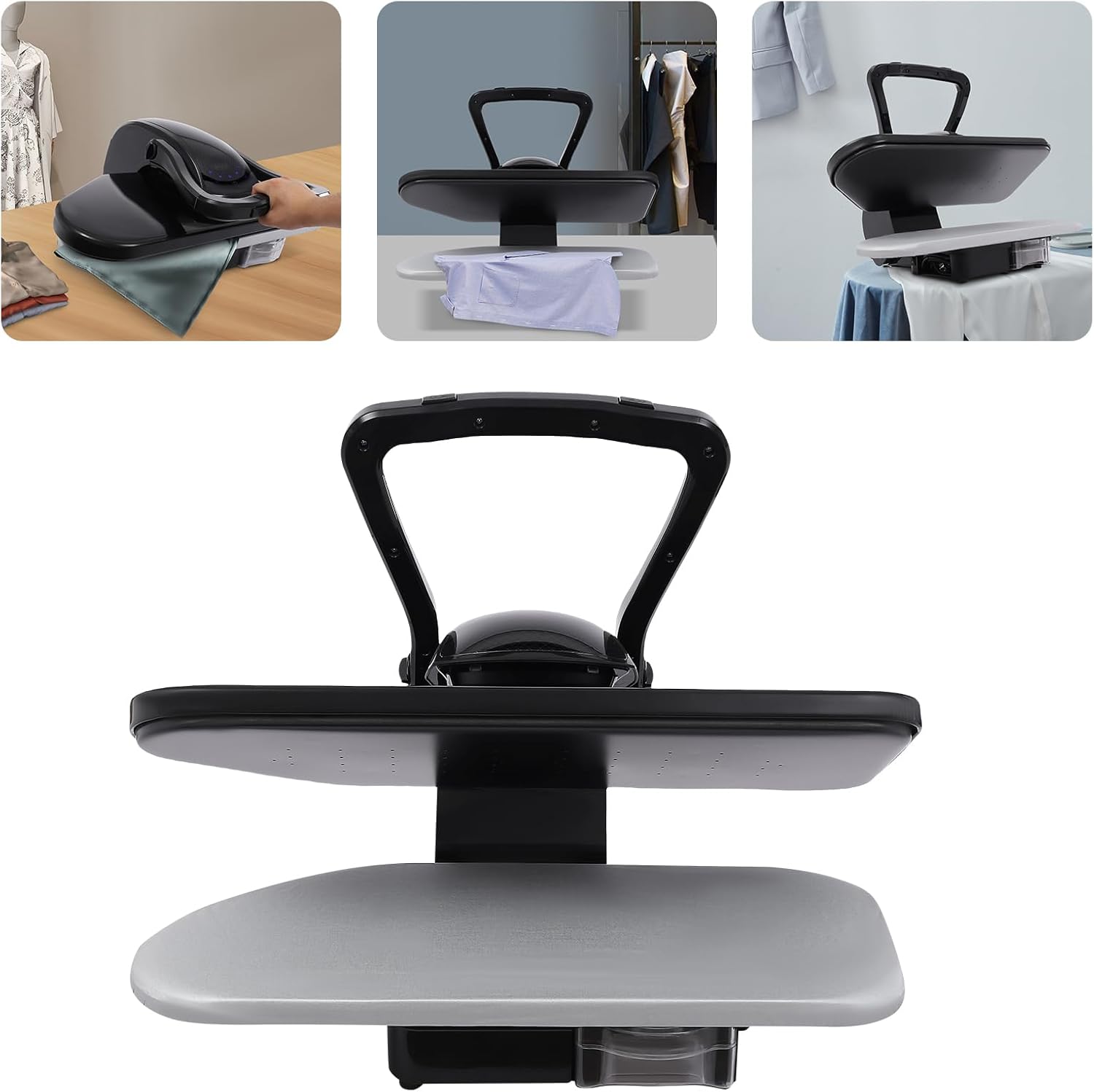 LULUGOGOTOP Intelligent Steam Press with Touch Screen and Multiple Fabric Settings Black