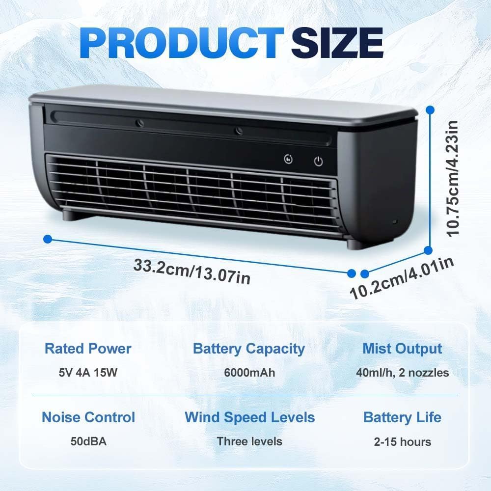 Mini Wall Mounted AC Fan with Remote Control