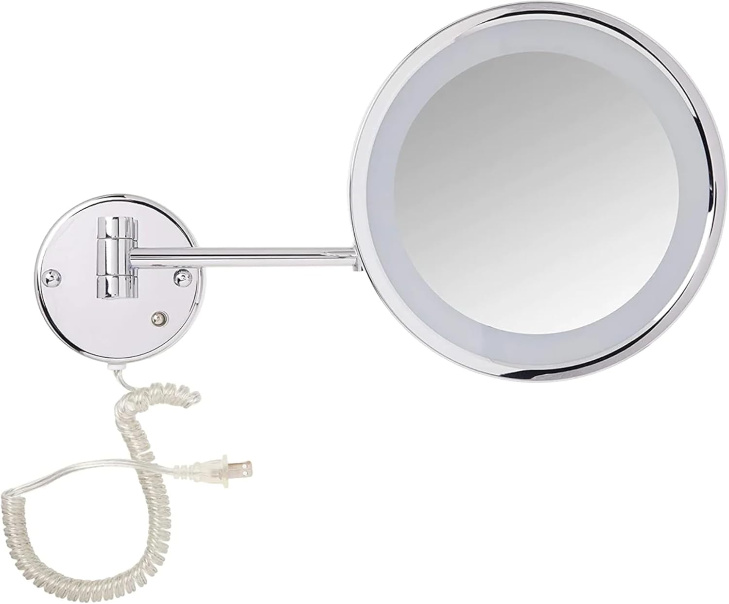 JERDON 5X Magnification Wall-Mount Makeup Mirror