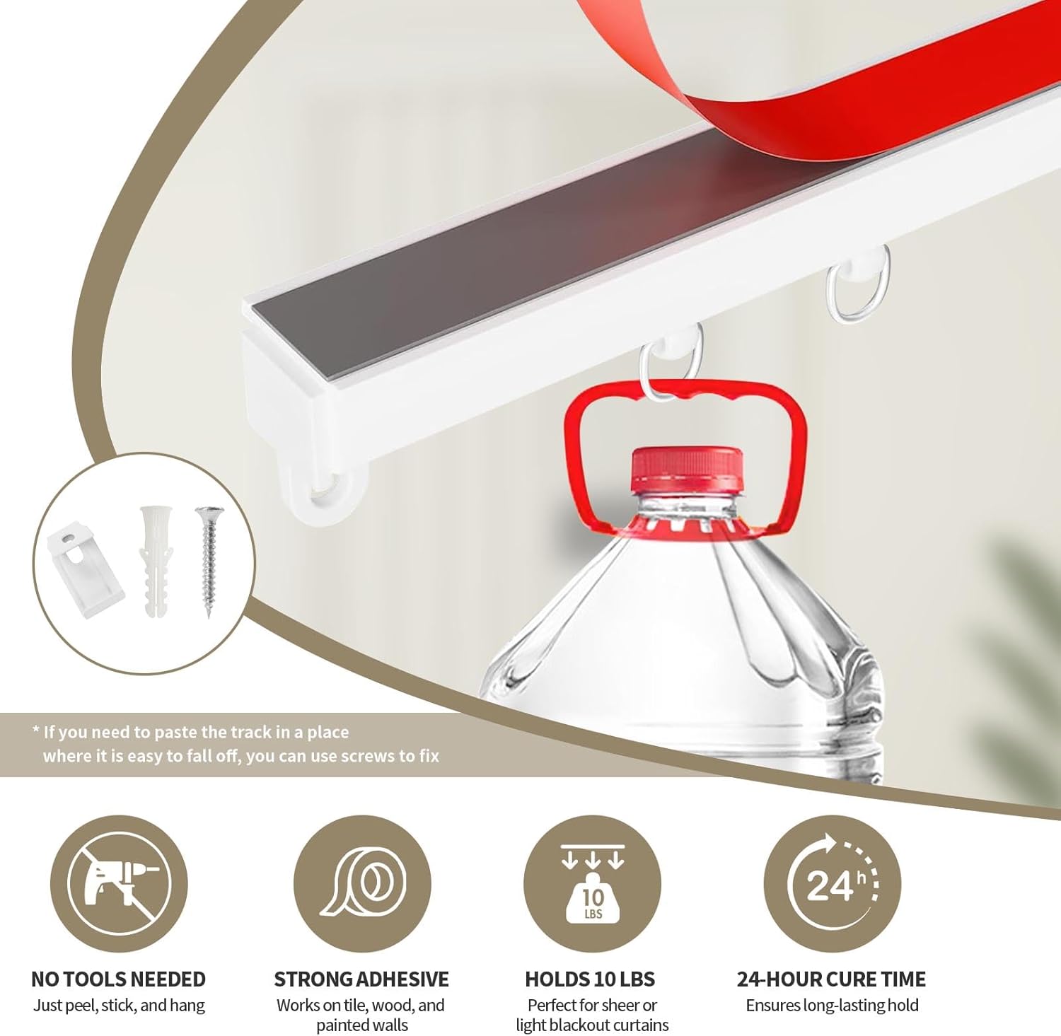 Rinhartex Blackout Accordion Curtain with Track