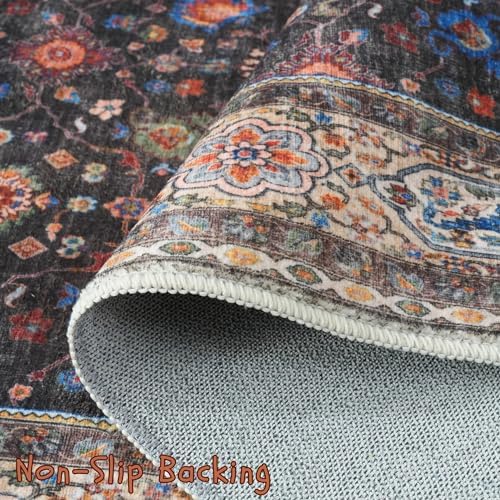 Dark Espresso Runner Rug for Hallway Kitchen Non Slip 26x8