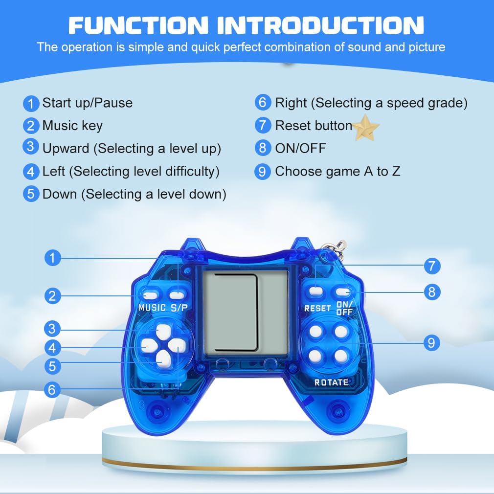 Gorkue 12Pcs Video Game Party Favors Keychain Set