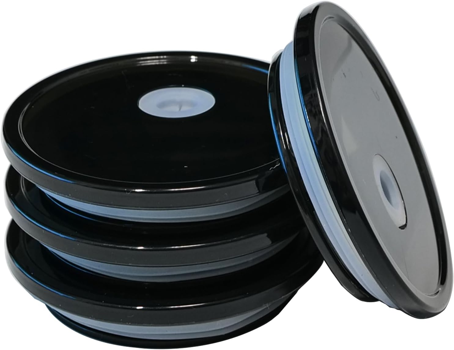 4 Pack Acrylic Lids for Glass Cups with Bamboo Lids and Straws