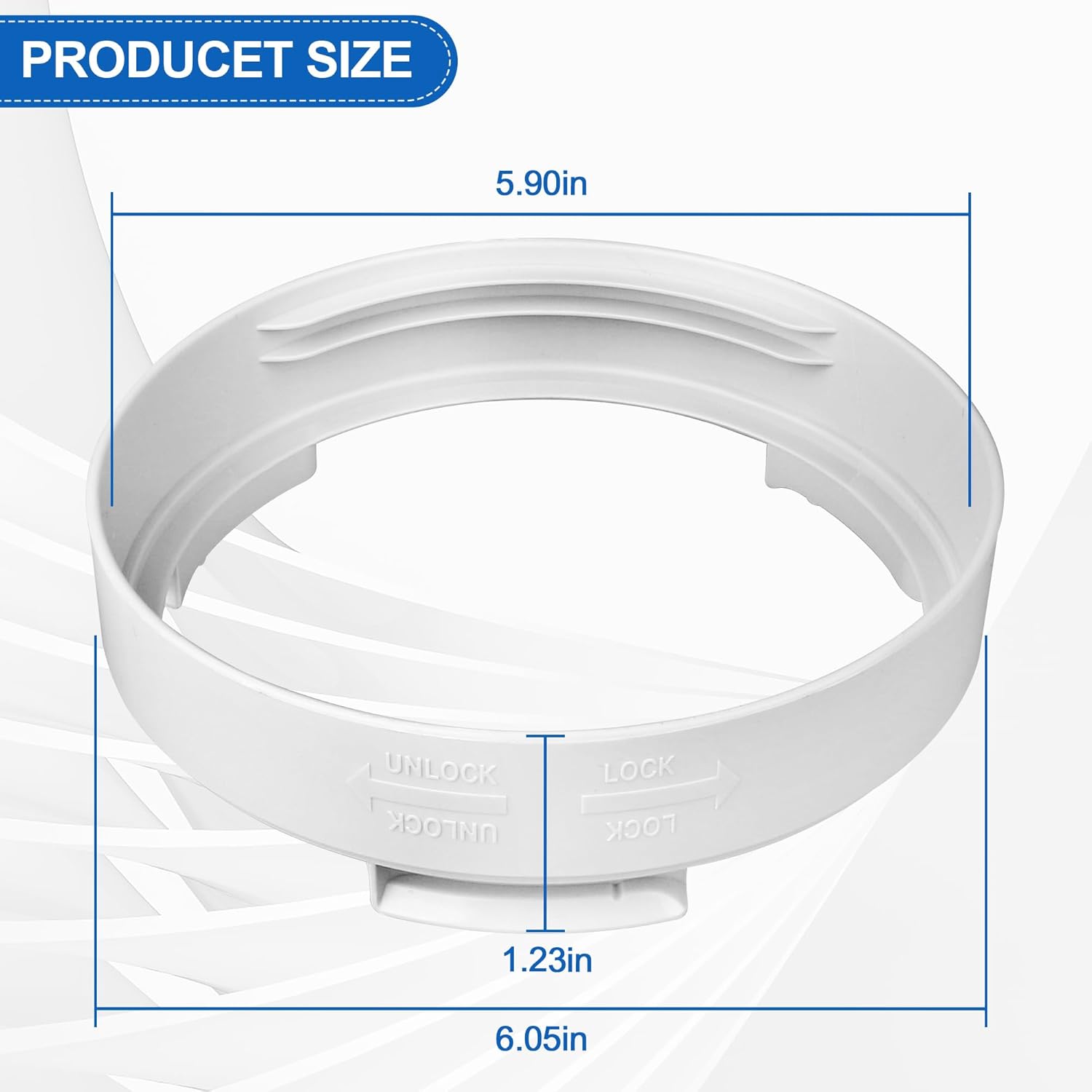 59 Inch Portable AC Hose Coupler Exhaust Adapter