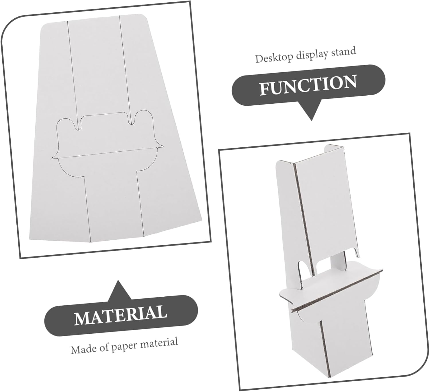 Angoily 12pcs Cardboard Display Easel Stand for Signs and Photos