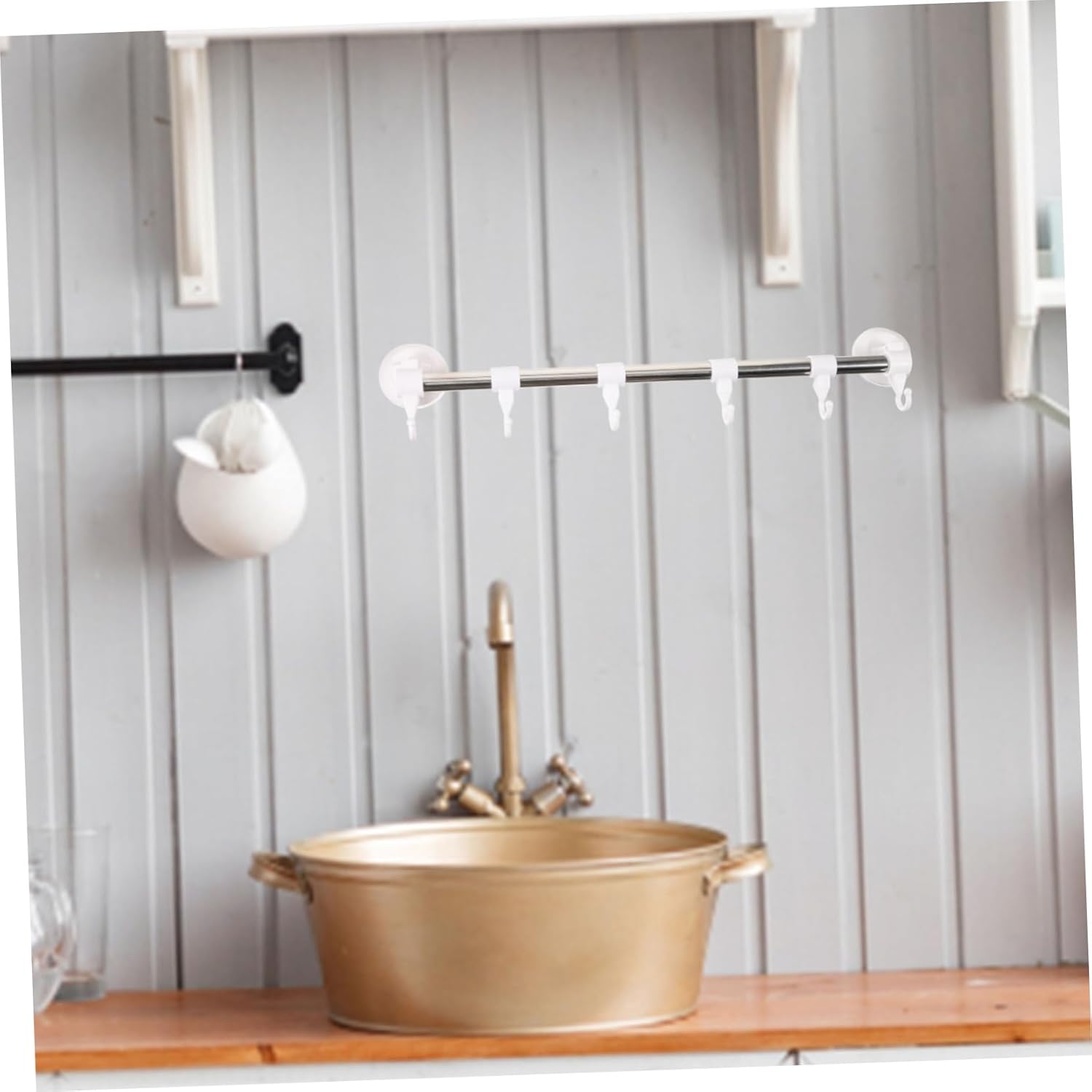 Adjustable Suction Cup Towel Bar Hooks for Wall Mount