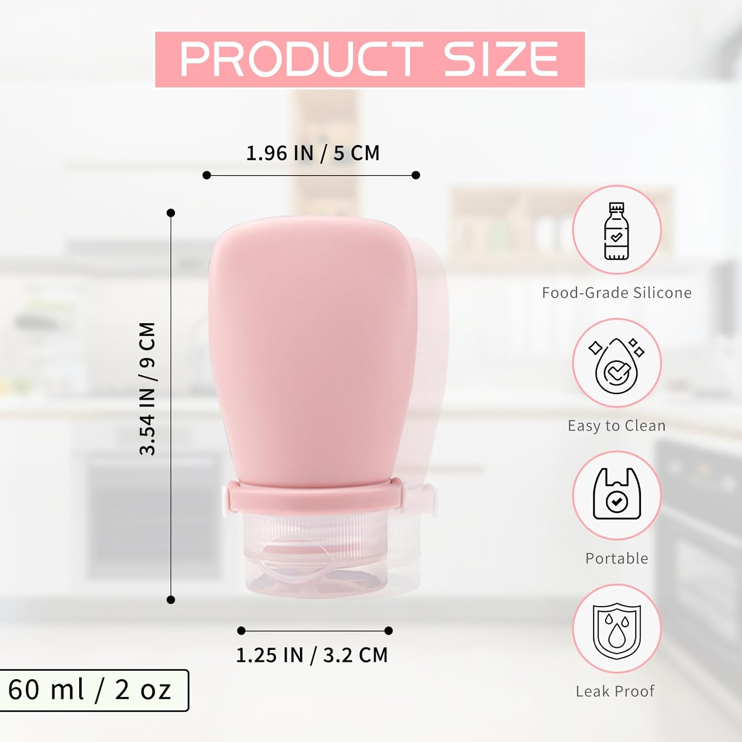 4Pcs Squeeze Salad Dressing Bottles with Bandage and Leakproof Storage