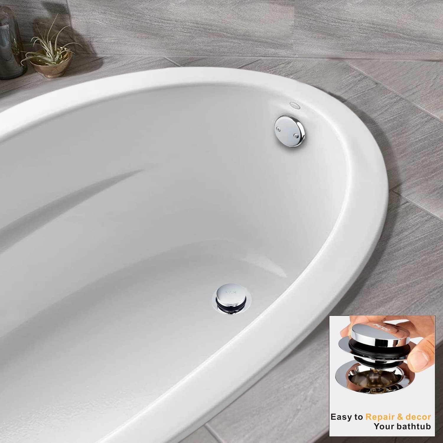 Artiwell Universal Tip Toe Bath Drain Stopper and Cover