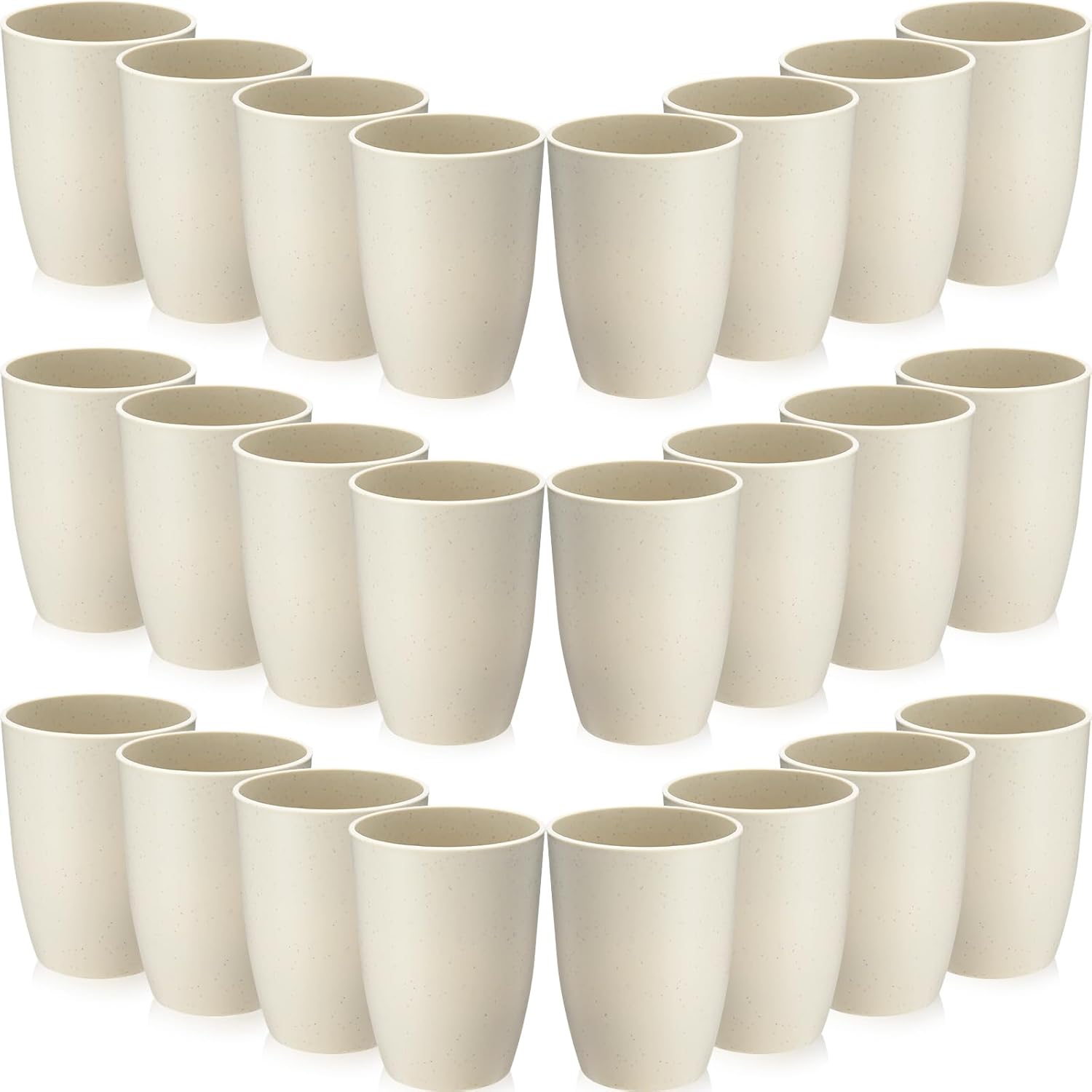 Patelai 12 oz Wheat Straw Cups Set of 48 Beige