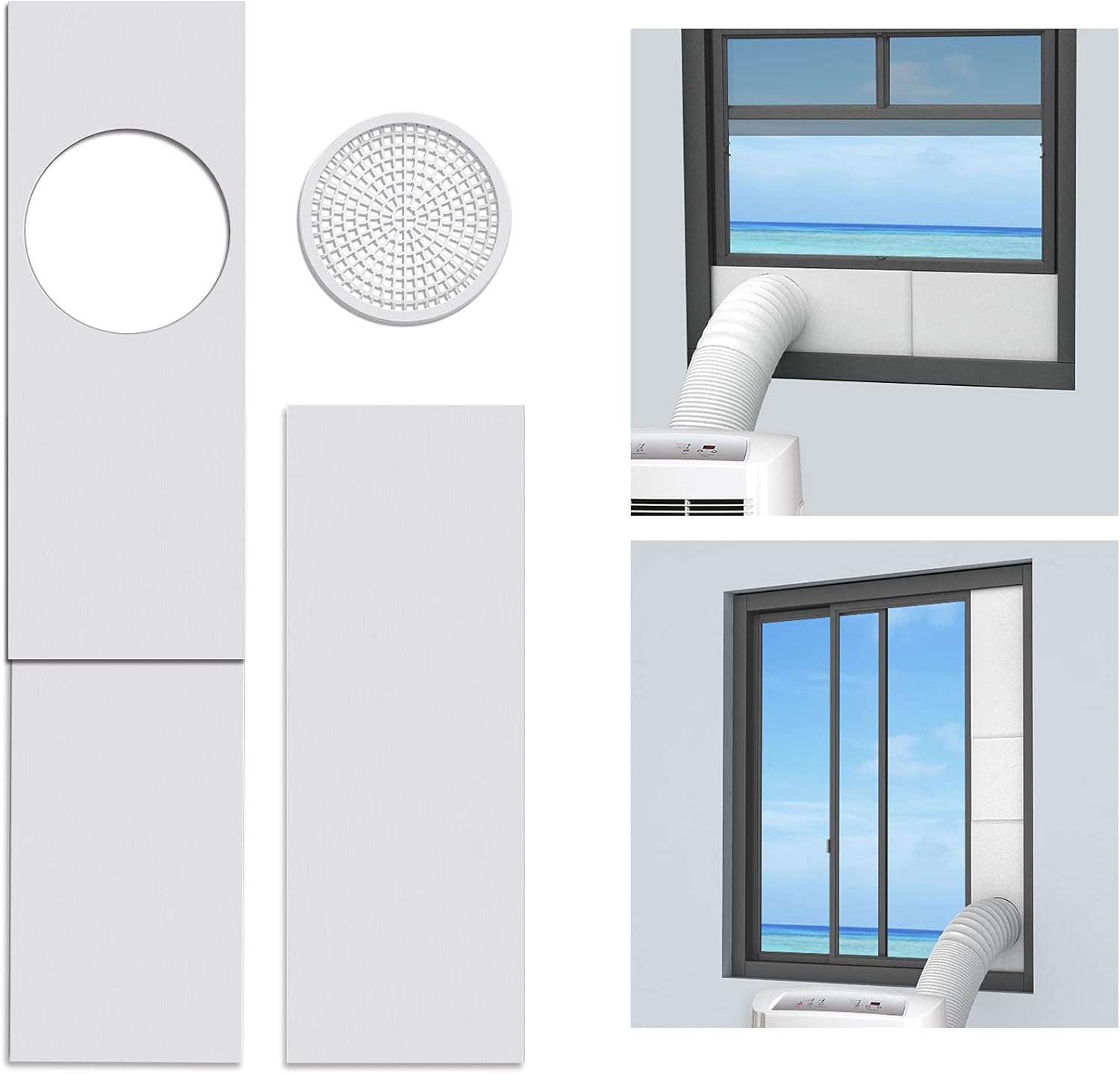 LBG Products Portable AC Window Seal Plates Kit
