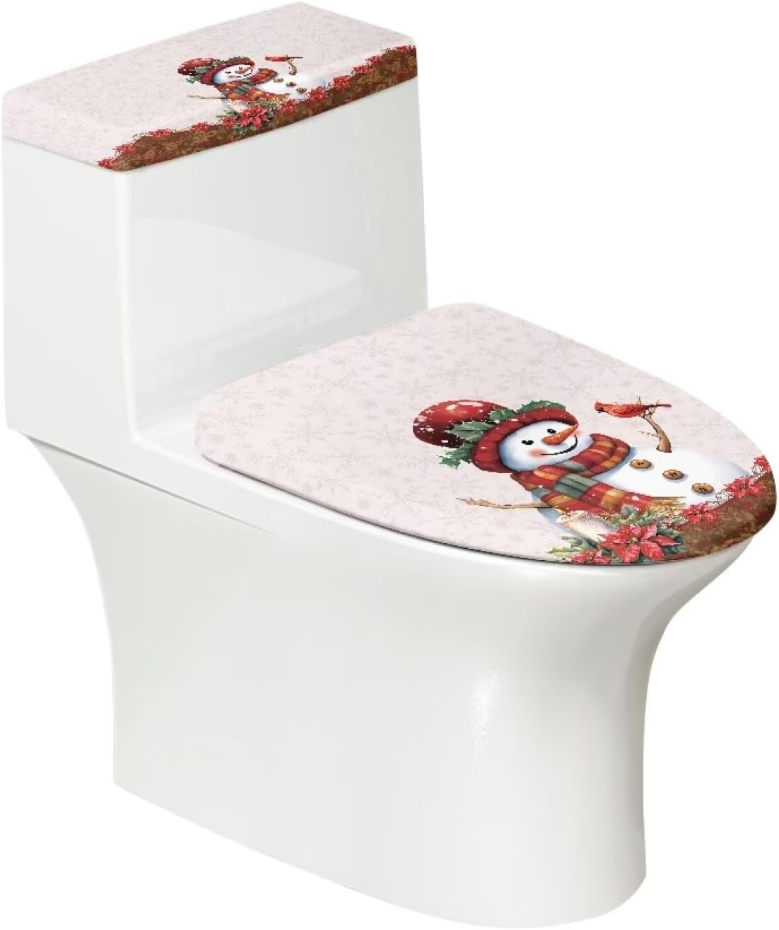 Christmas Toilet Lid Cover Set of 2 for Hygiene and Style