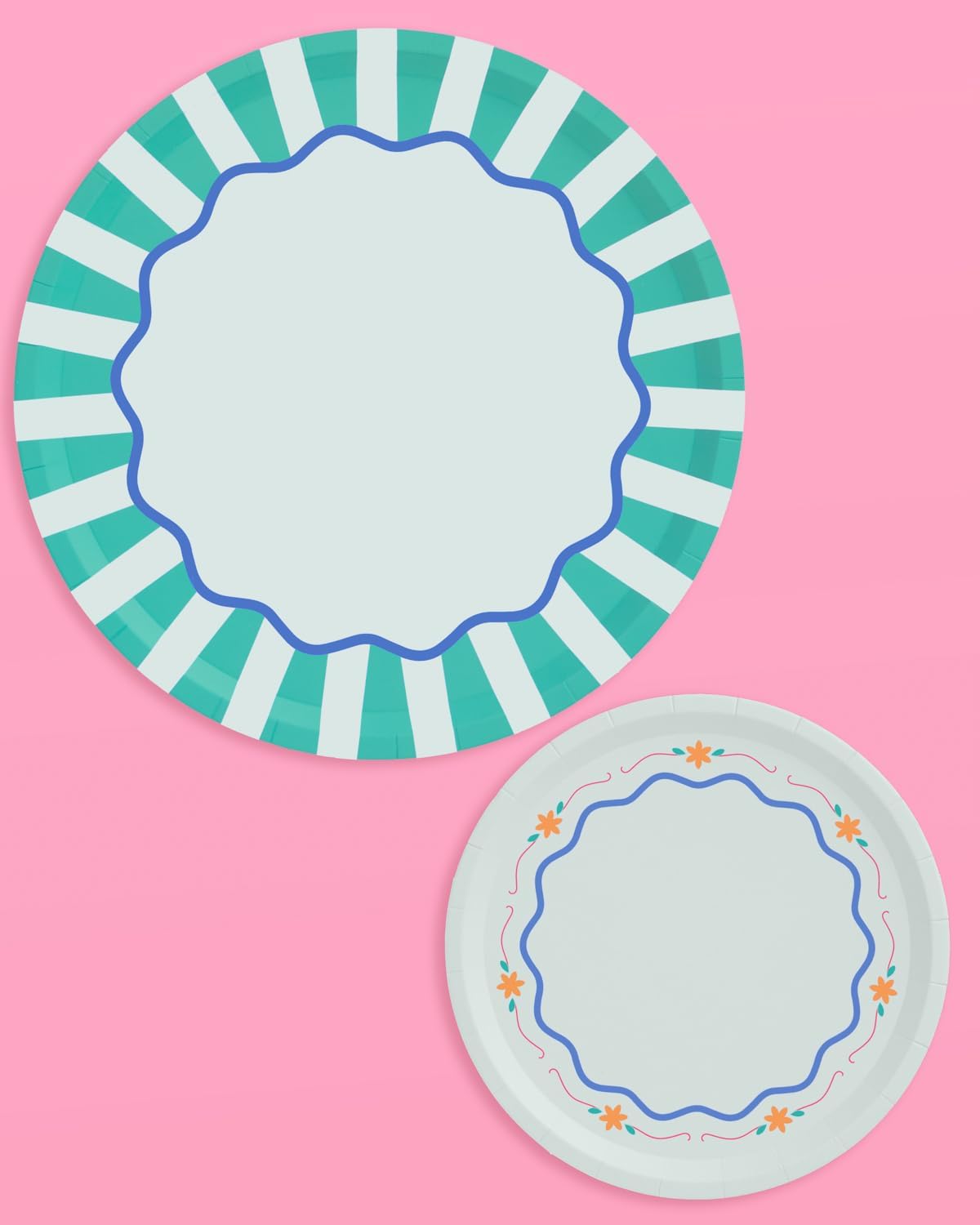 XO Fetti Italian Summer Paper Plates 32pk Mix Sizes