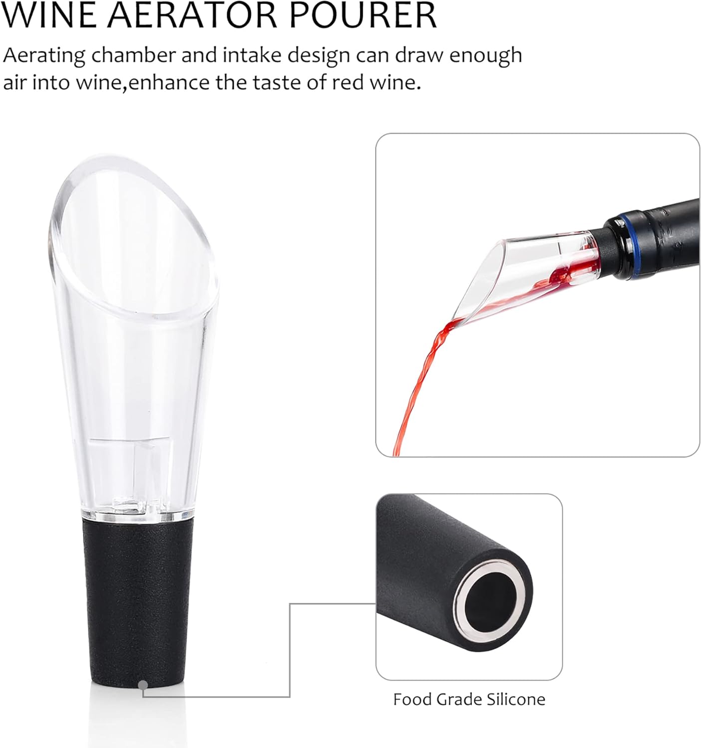 Tirrinia Electric Wine Opener Set with Aerator and Foil Cutter Blue