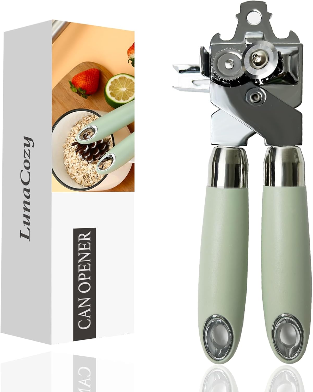 LunaCozy Manual Can Opener with Large Knob Handle