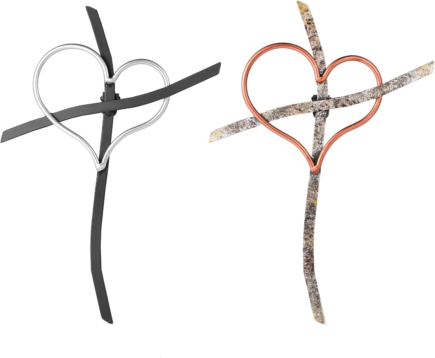 Imerance Wall Cross 12 Inch Love Metal Silver