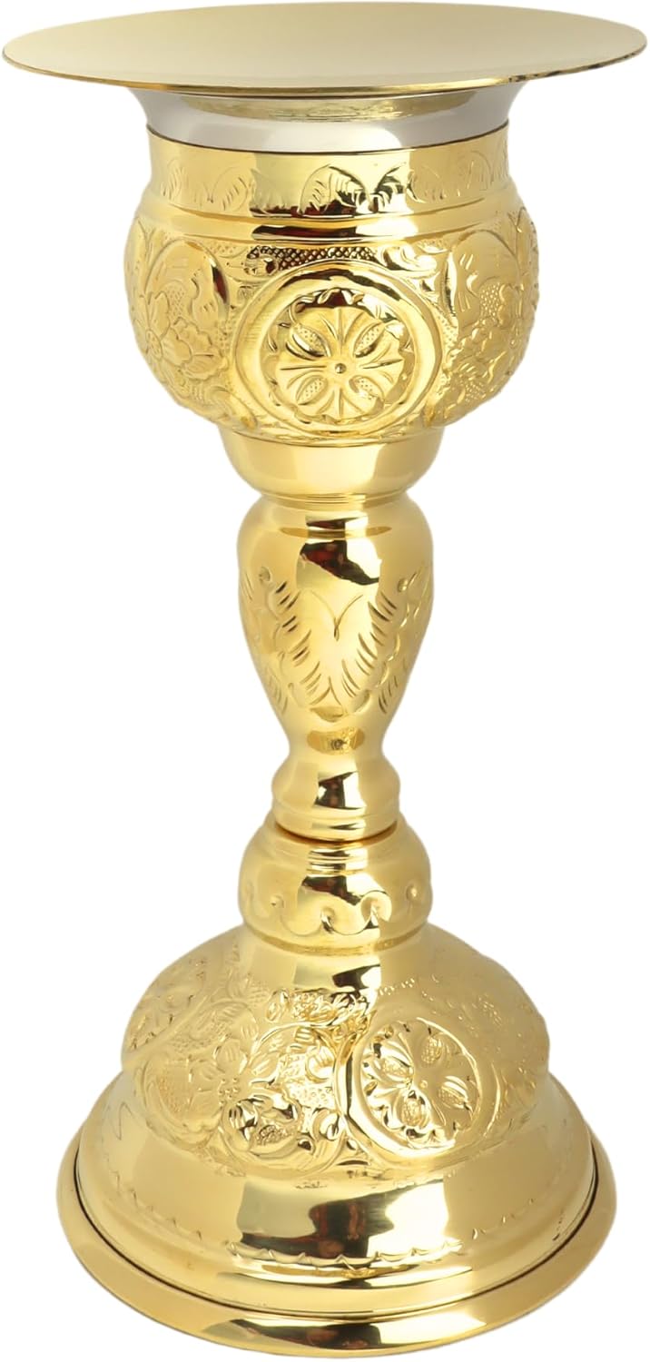 Needzo High Polished Brass Chalice and Paten Set
