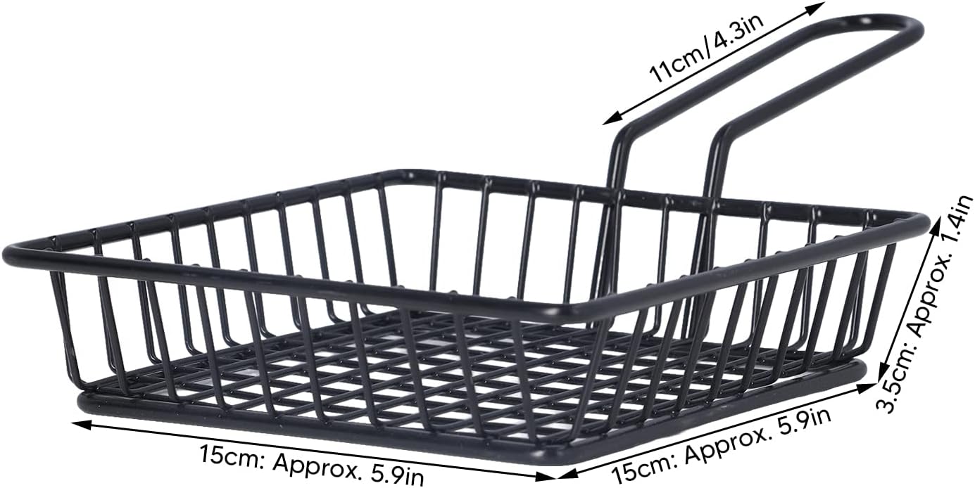Tnfeeon Stainless Steel French Fry Holder with Handle