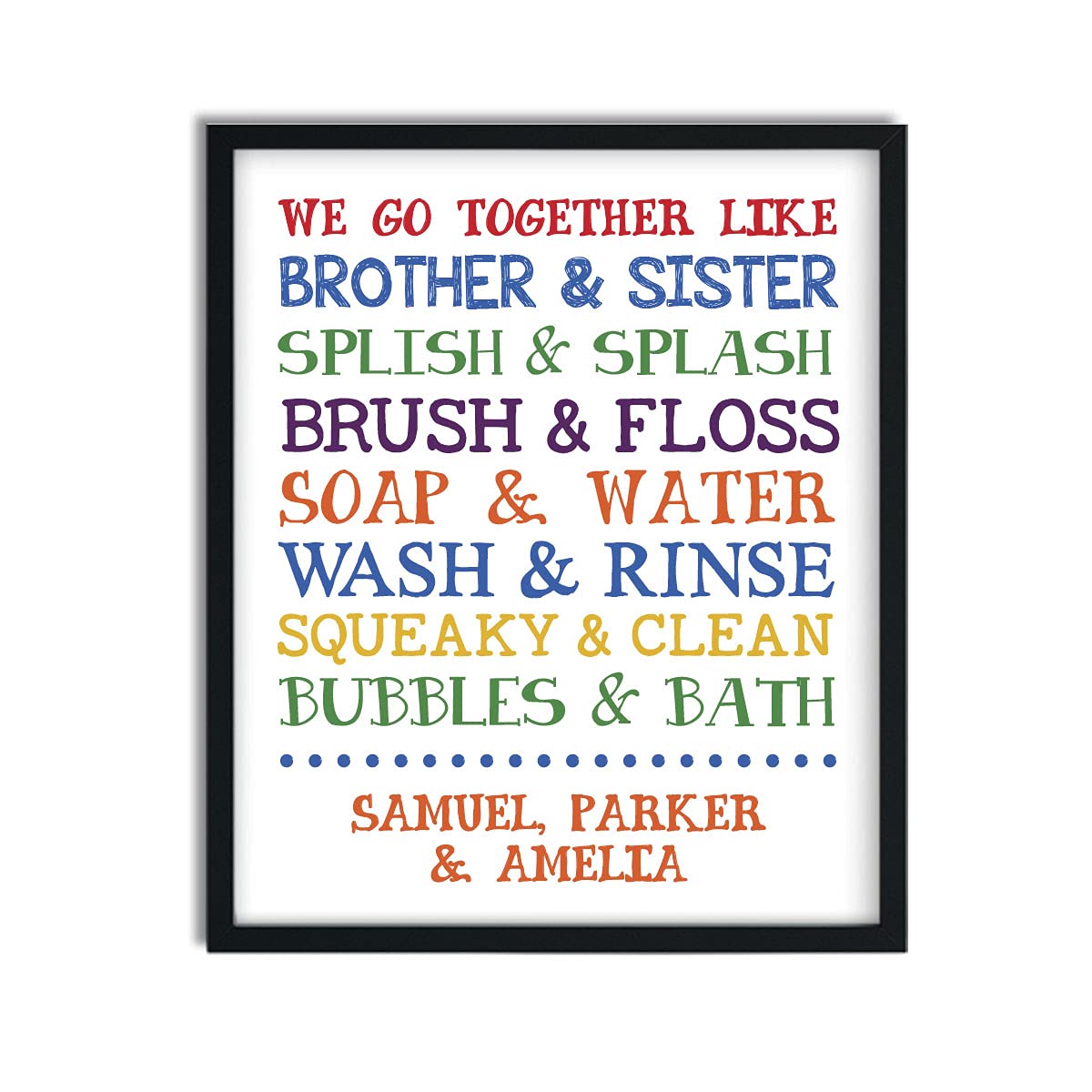 Personalized Children Bathroom Art Print Gender Neutral Decor