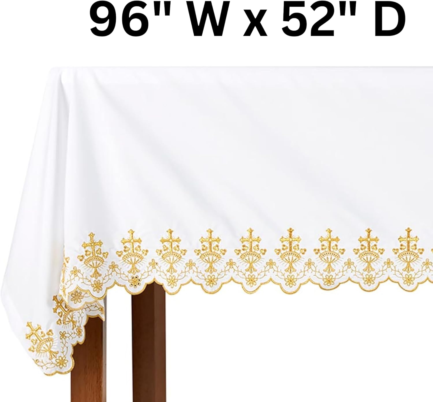 Needzo Ornament Cross Altar Frontal 96x52 Inches