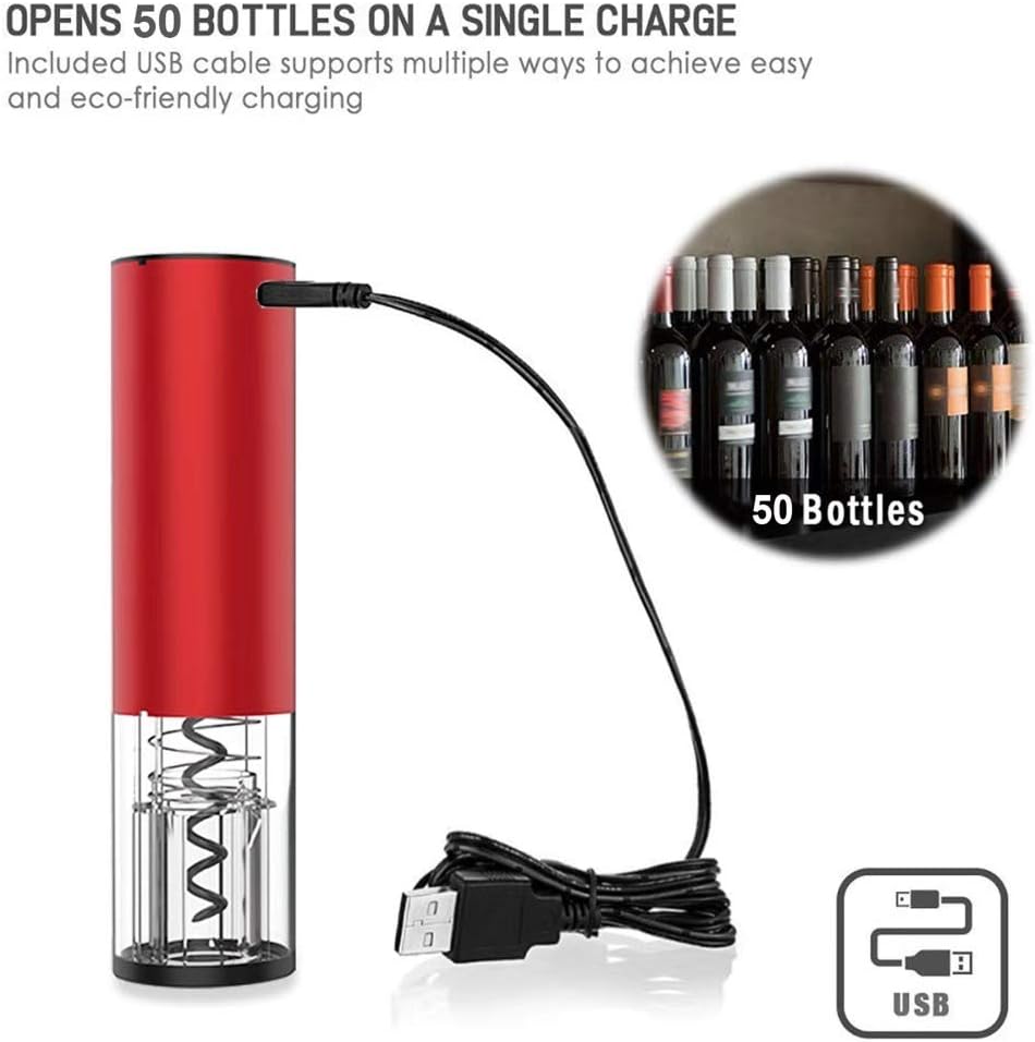 Portable Electric Wine Opener with Foil Cutter