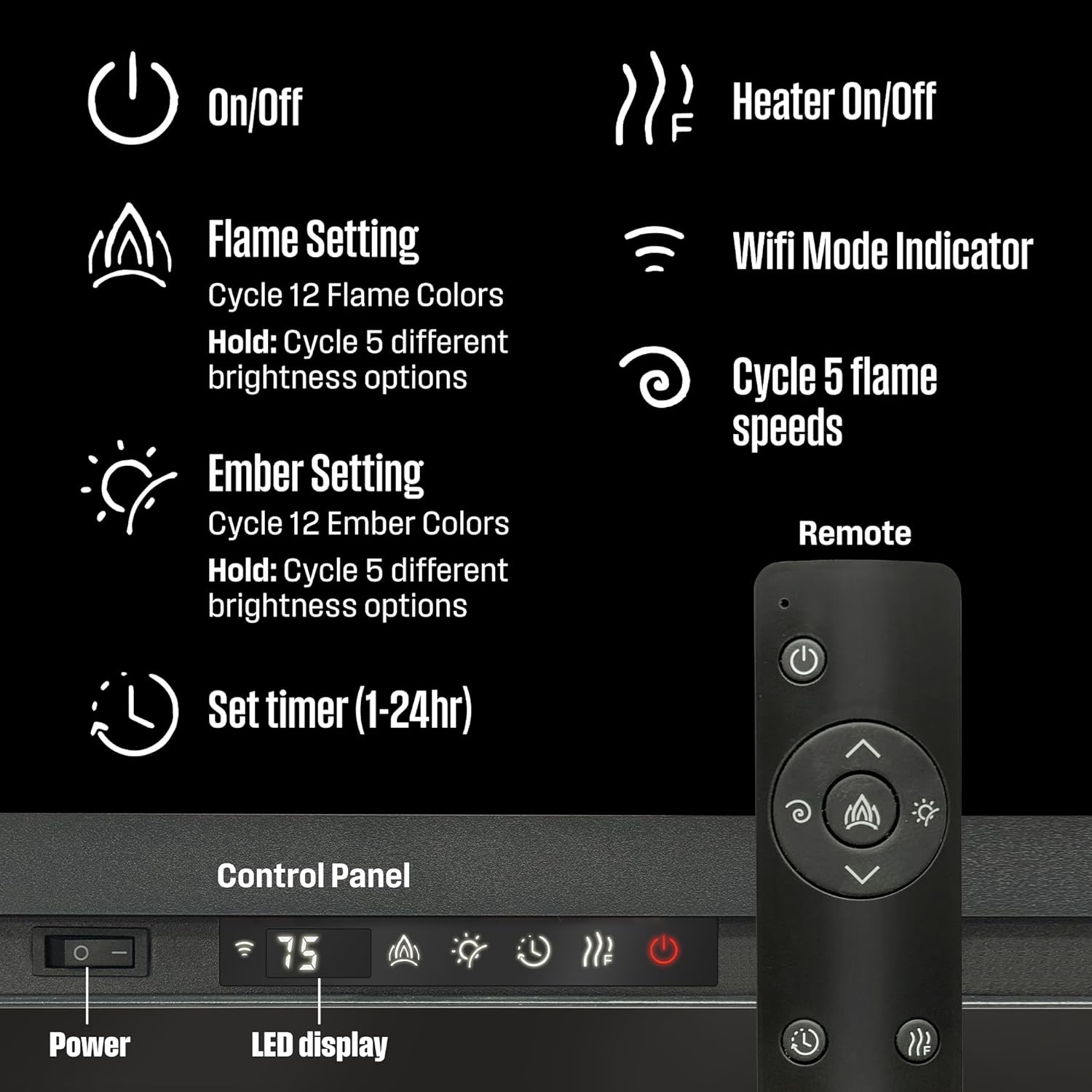 Westinghouse 60 Inch Electric Fireplace Heater