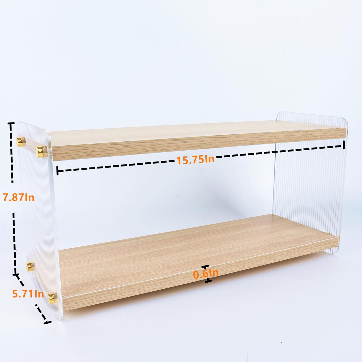 Coffee Counter Organizer with 2 Tiers and Mug Hooks