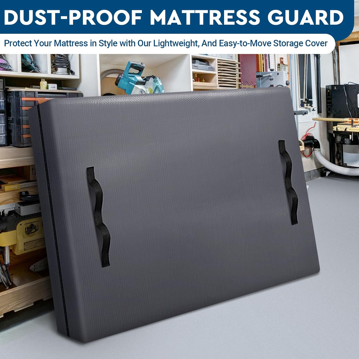 StorageRight Heavy Duty Queen Mattress Bag with Handles and Zipper