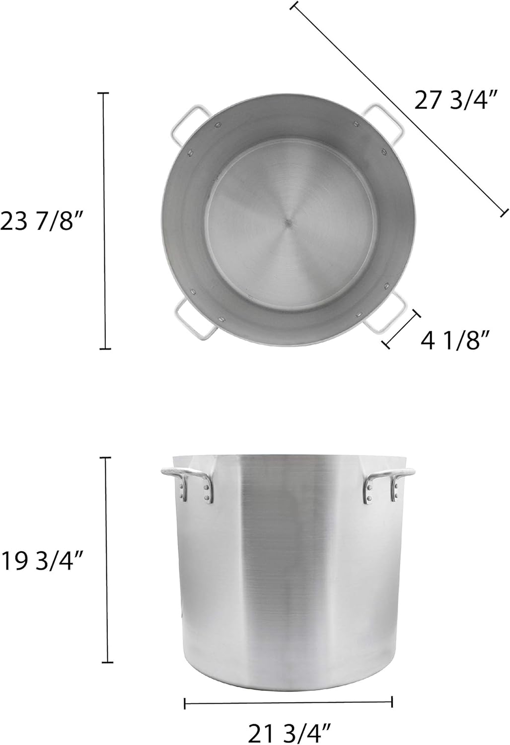 140 Quart Aluminum Stock Pot with Handles