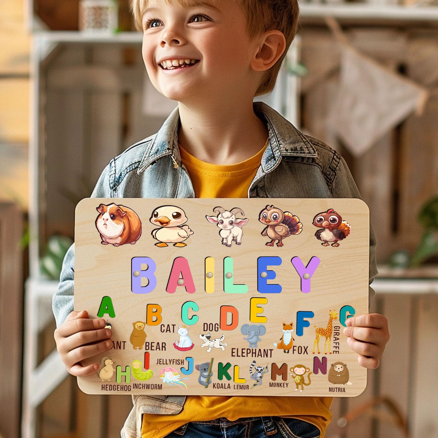 Personalized Wooden Name Puzzle For Kids