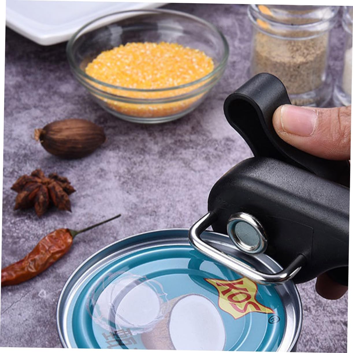 Zerodeko Stainless Steel Bottle Opener Jar Smart Hand Black