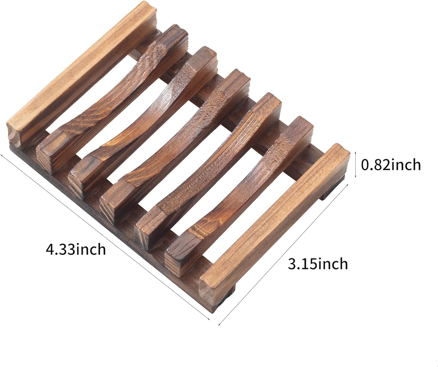 Vowupt Wooden Soap Dish Set of 2 for Bathroom
