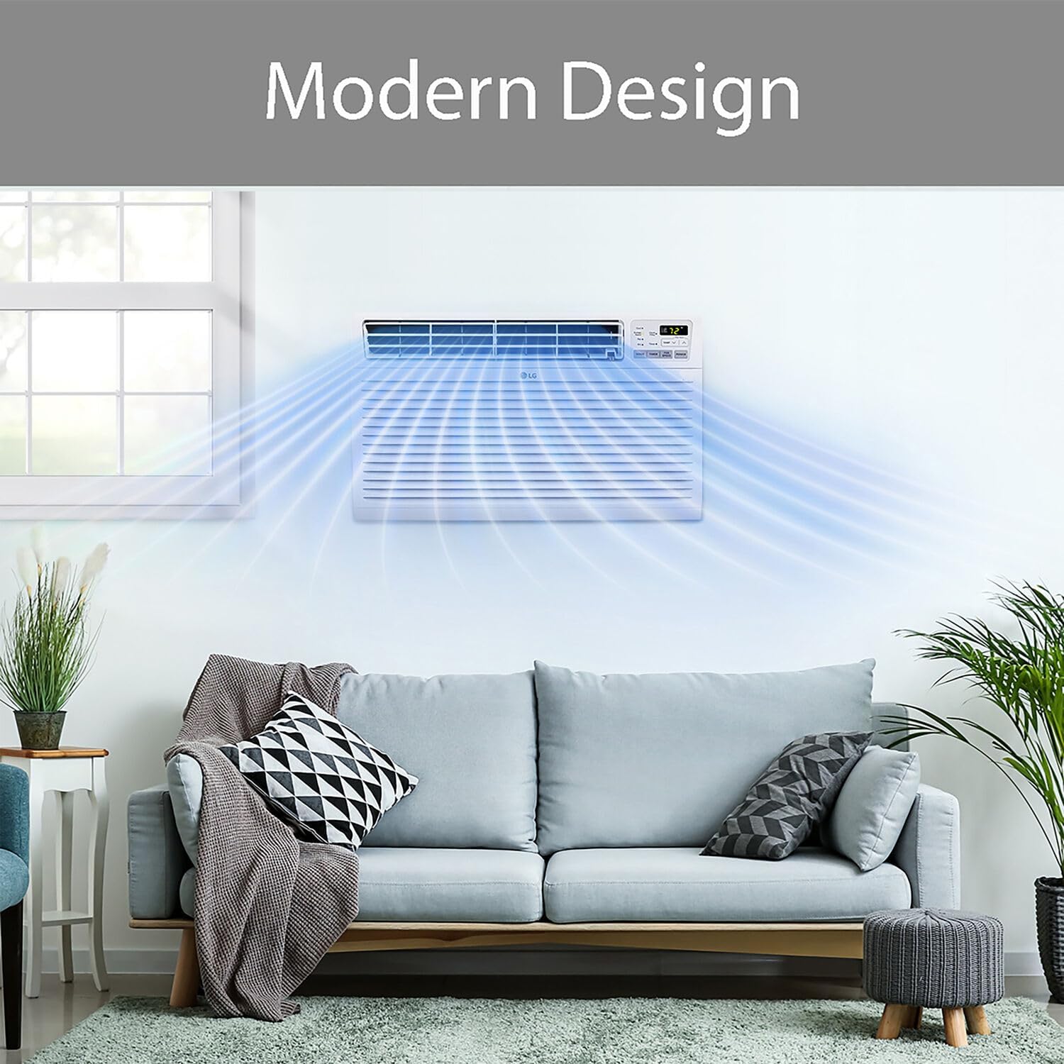 LG 7800 BTU Through the Wall AC Unit with Remote Control White