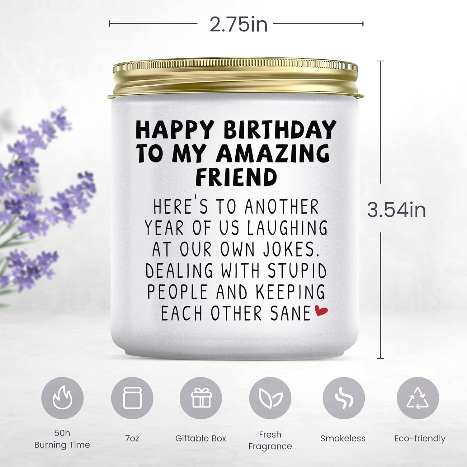Jonico Lavender Candle Birthday Gift for Women