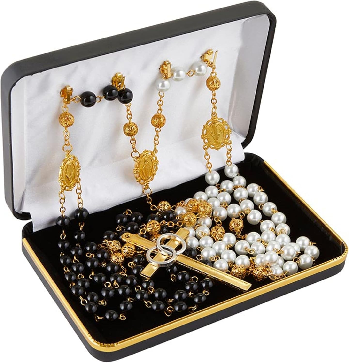 Wedding Lasso Rosary with Case and Cross