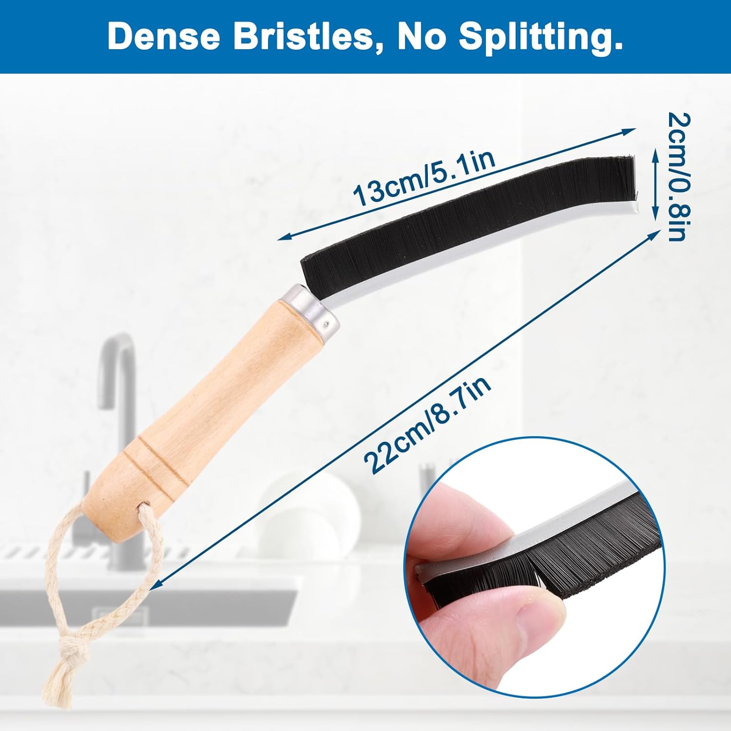 SAYAPE Hard Bristle Crevice Cleaning Brush Set 3PCS