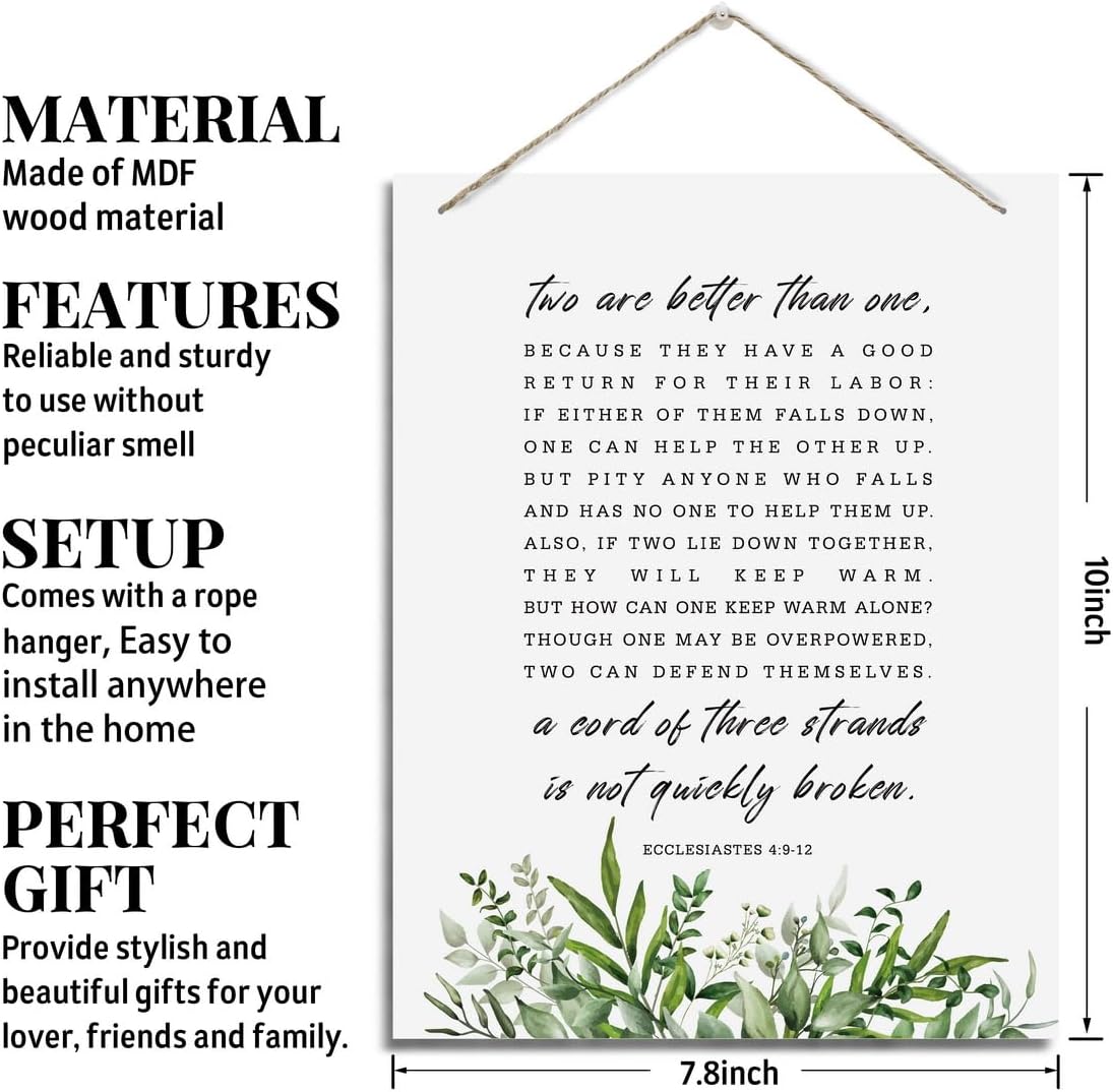 Ecclesiastes 49-12 Wall Art Sign - Inspirational Wood Decor