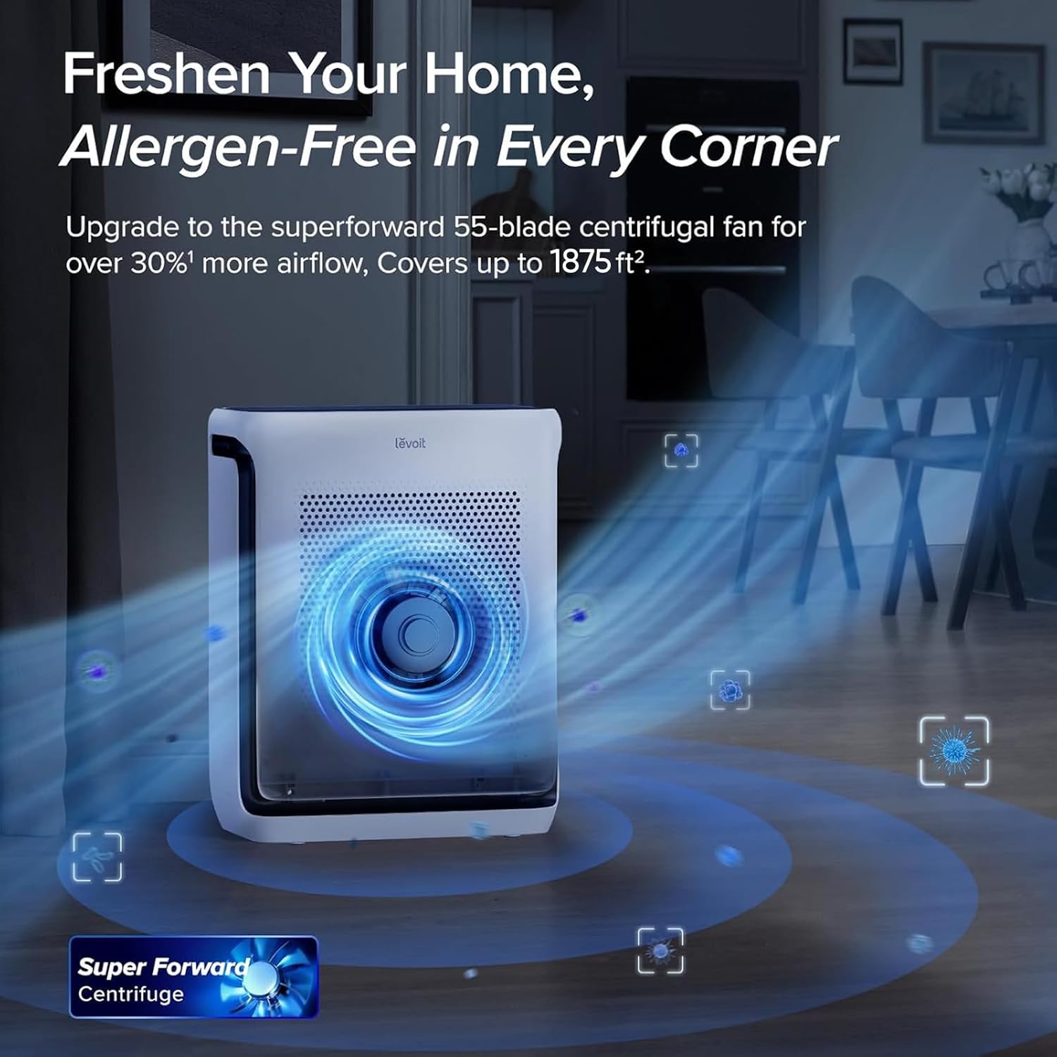 LEVOIT Air Purifier for Large Room 1875 Ft2 White