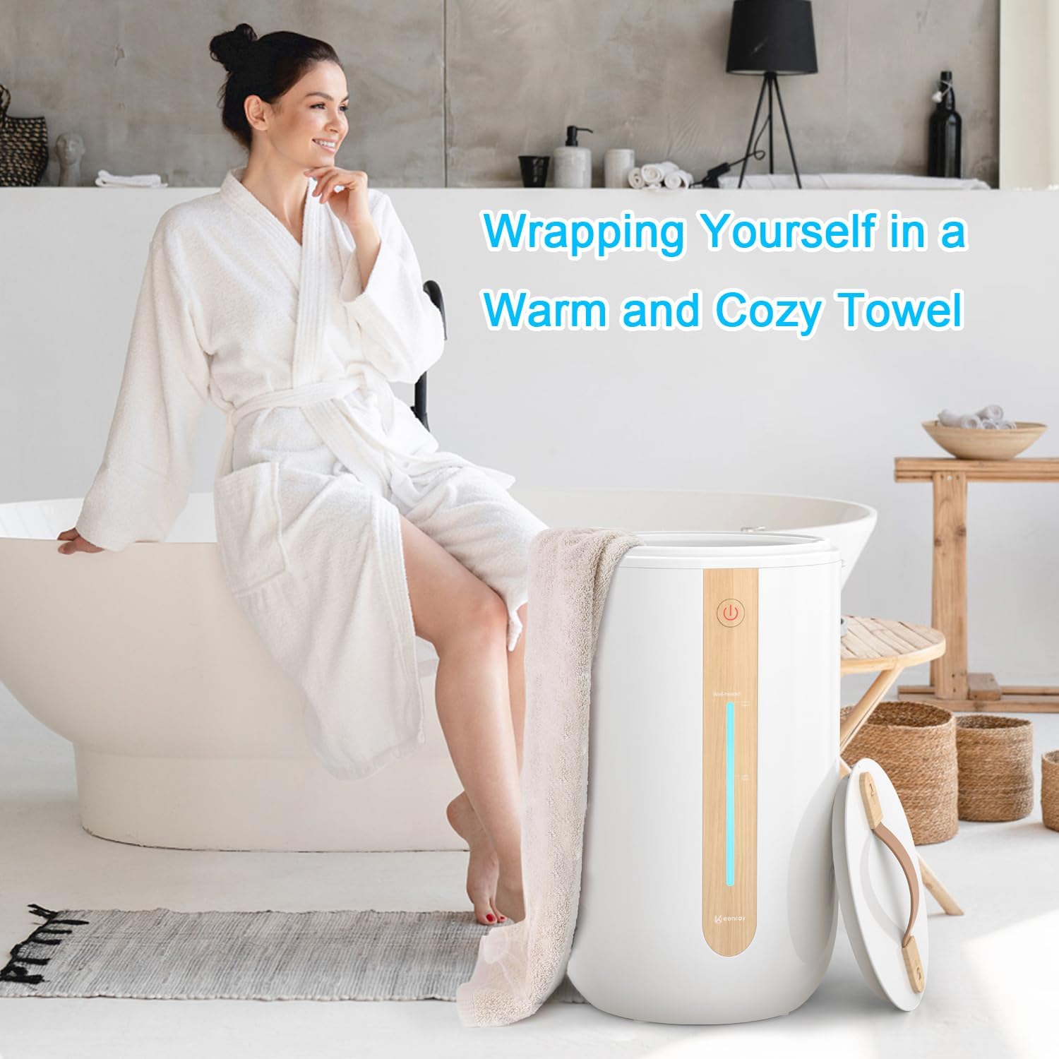 Keenray Towel Warmer with Heating Progress Bar and Fragrance Holder