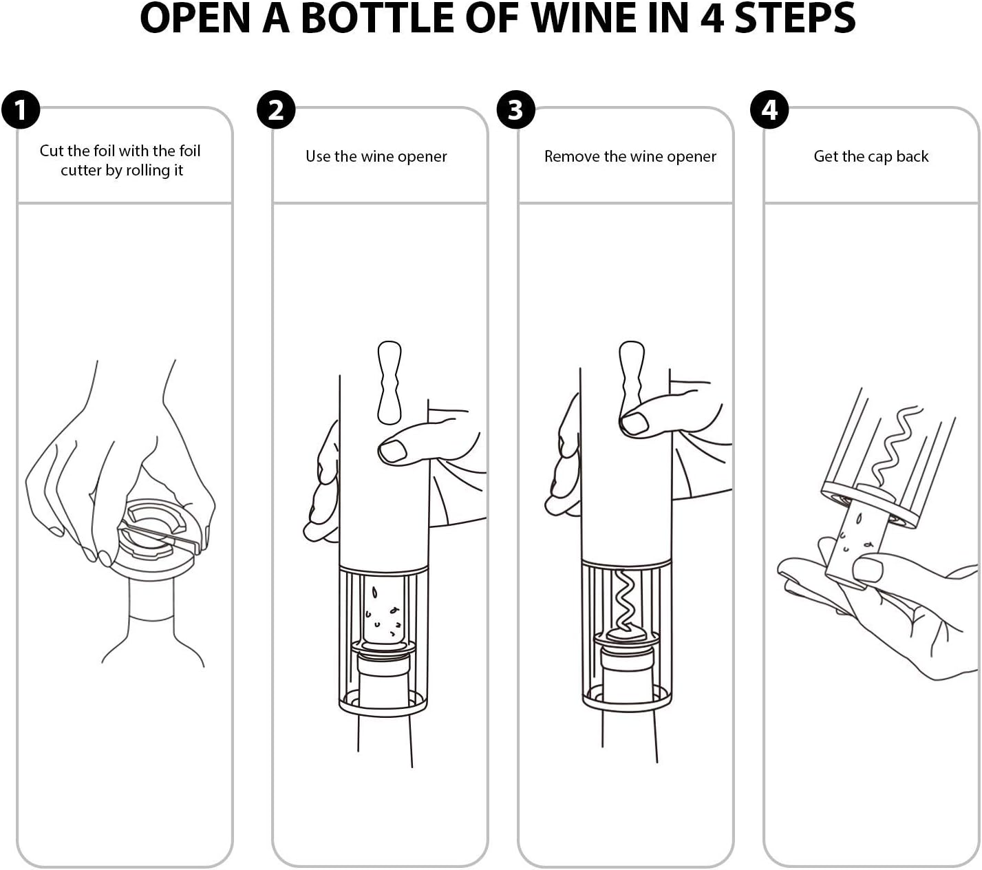 Cheer Electric Wine Opener with USB Rechargeable Battery