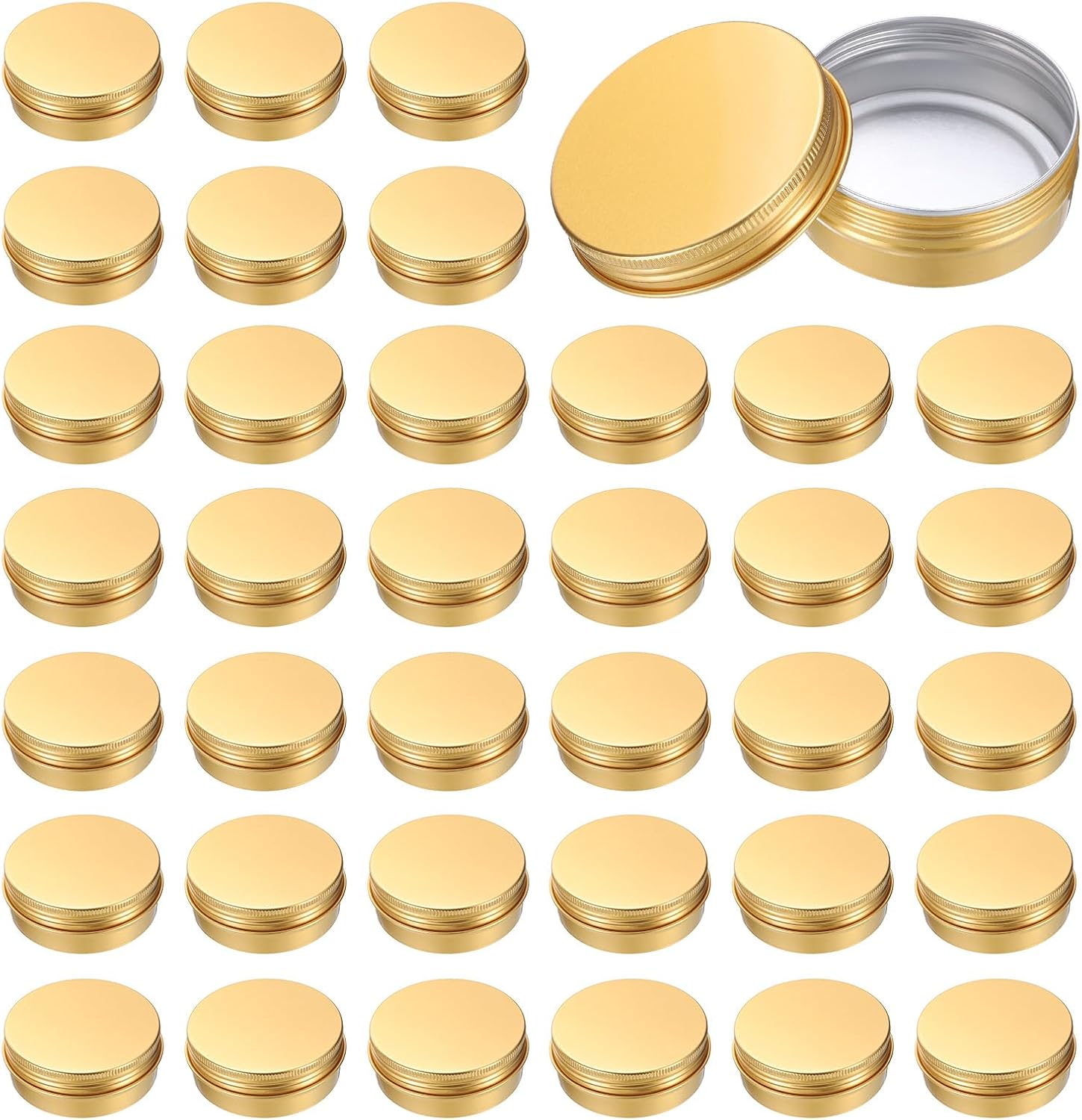 Uxcell 2 Oz Aluminum Tin Cans 48 Pcs Gold Set