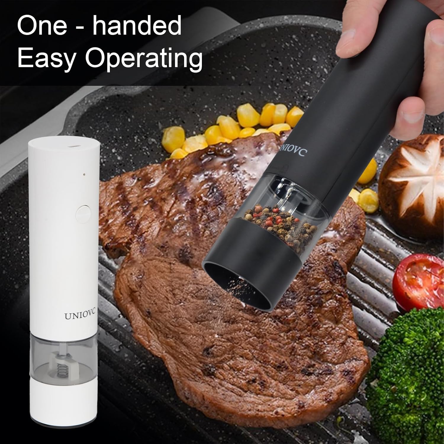 UNIOVC Electric Salt and Pepper Grinder Set