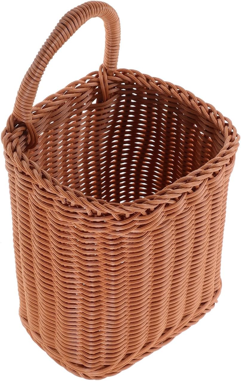 Angoily Hanging Wicker Basket with Rattan Design