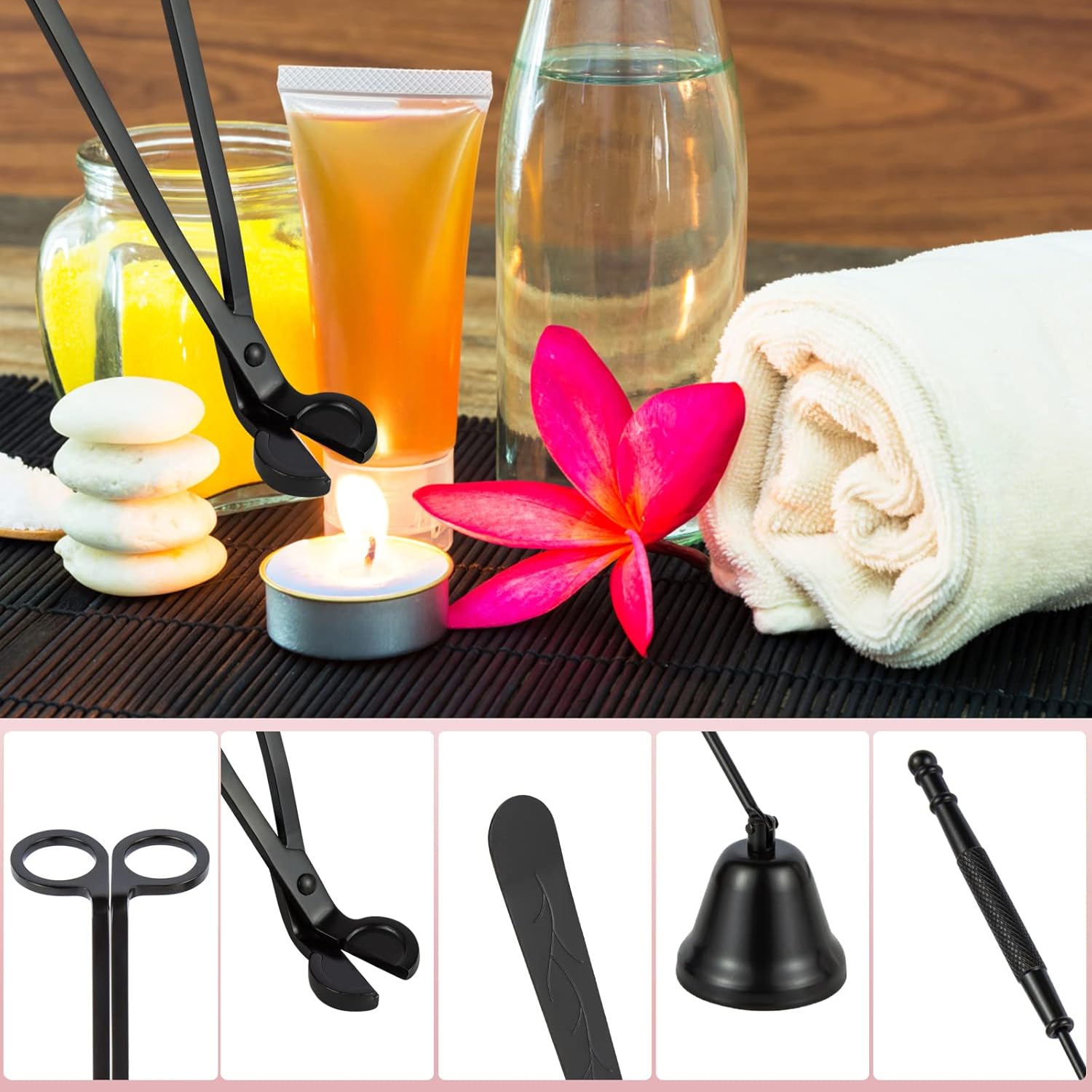 Calary 3 in 1 Candle Care Kit - Black