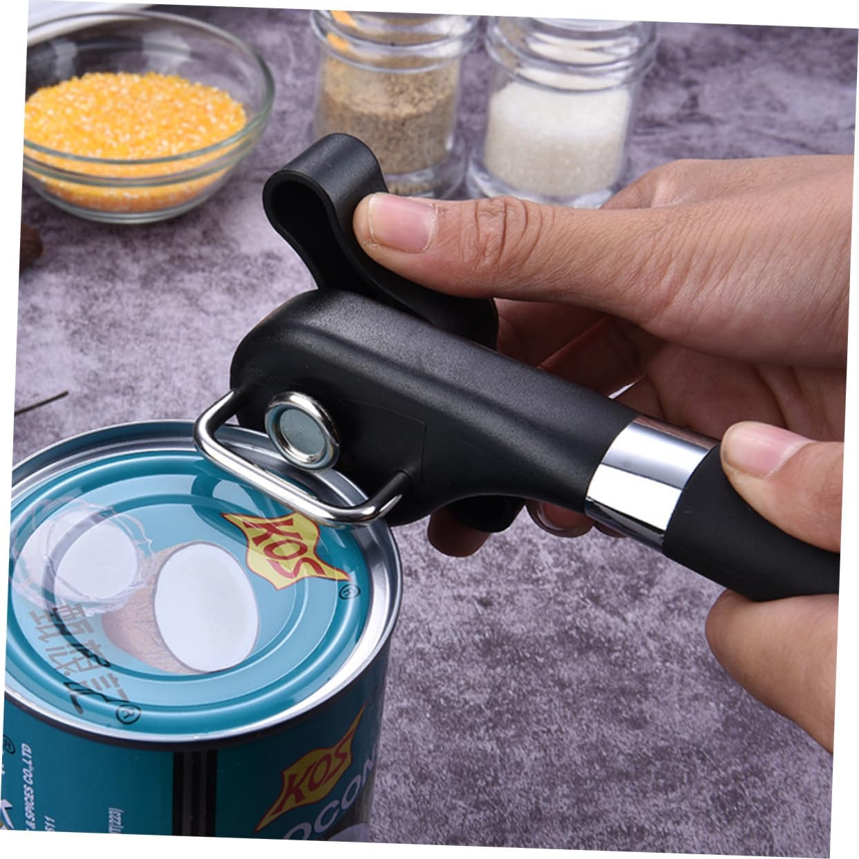 Zerodeko Black Stainless Steel Can Opener Bottle Opener