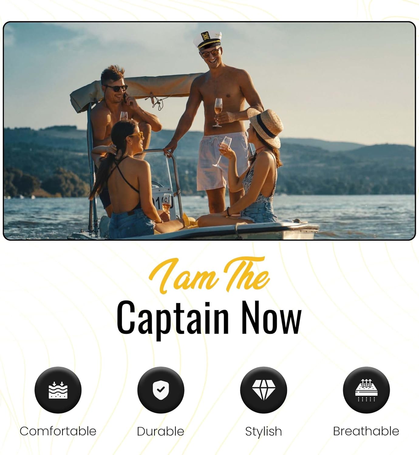 Bachelor Party Captains Hat - Groom to Be Nautical Headwear